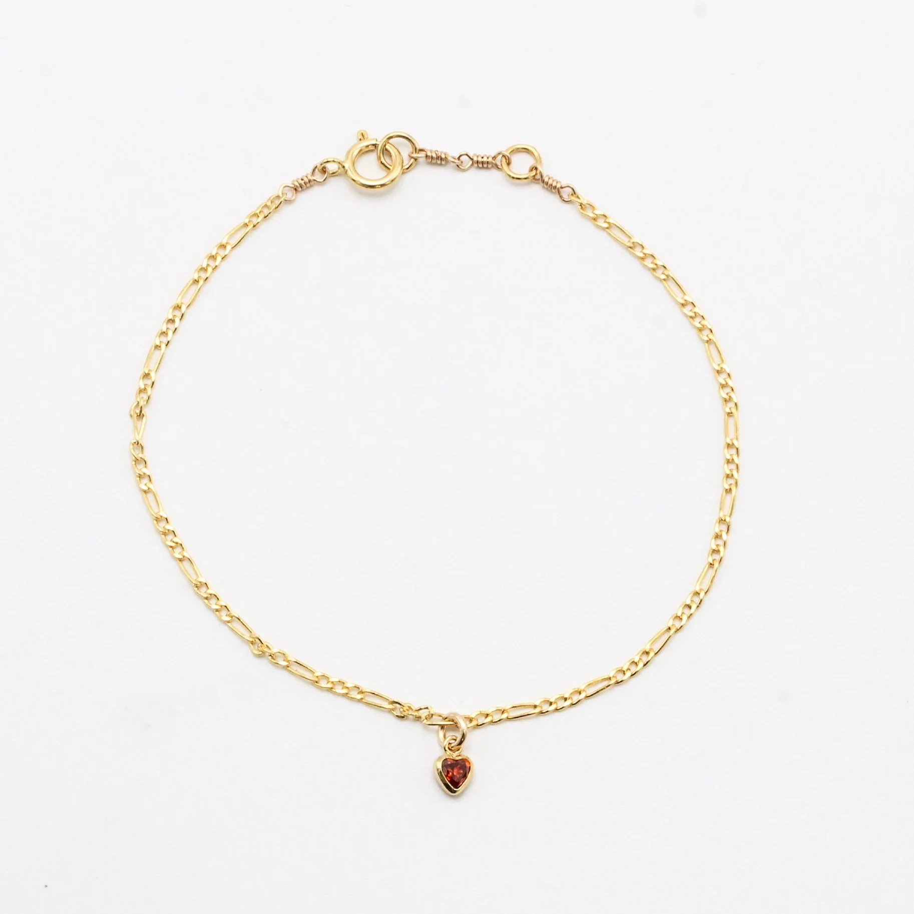 July Birthstone Bracelet - Ruby Crystal