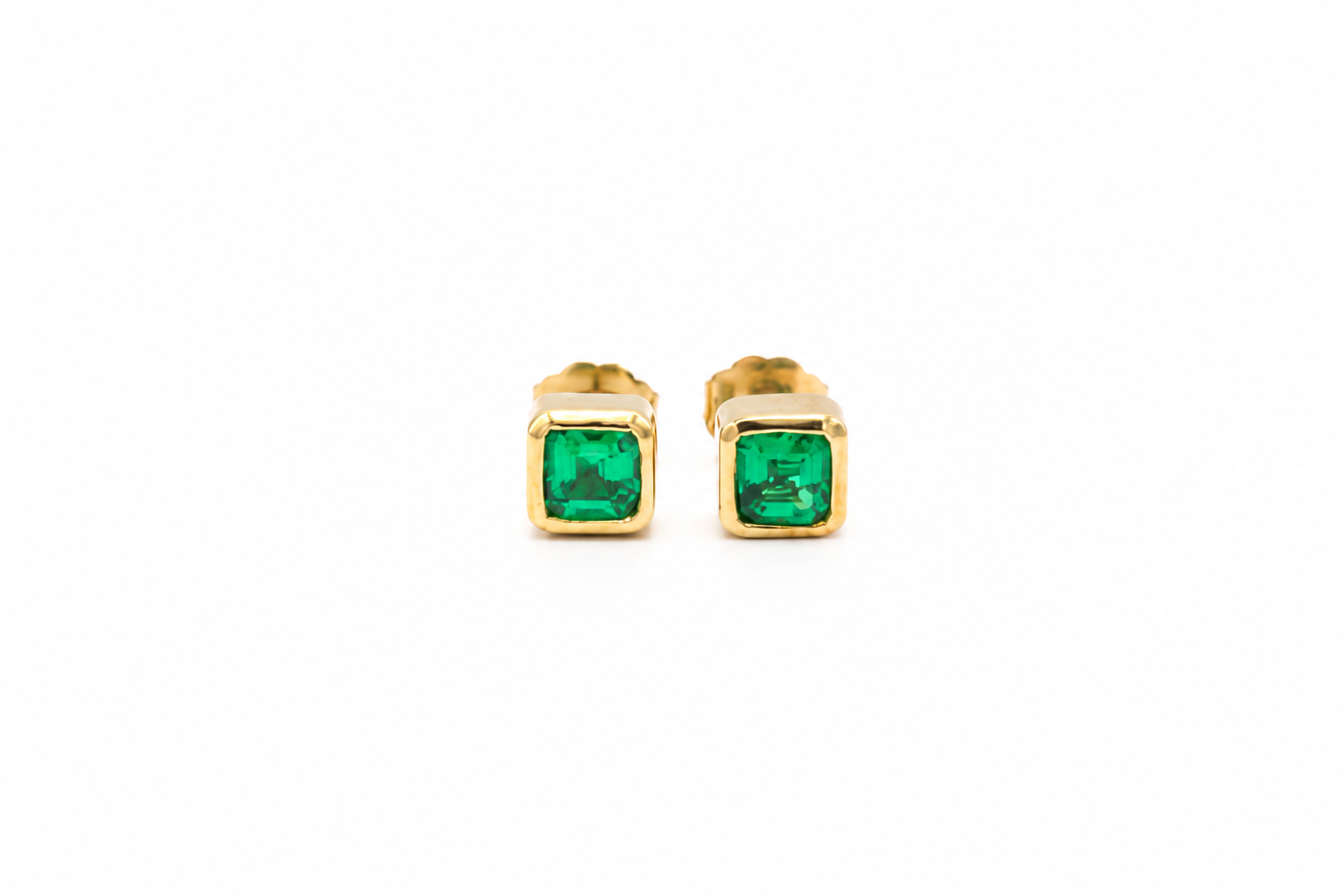 14k Green Tourmaline Studs