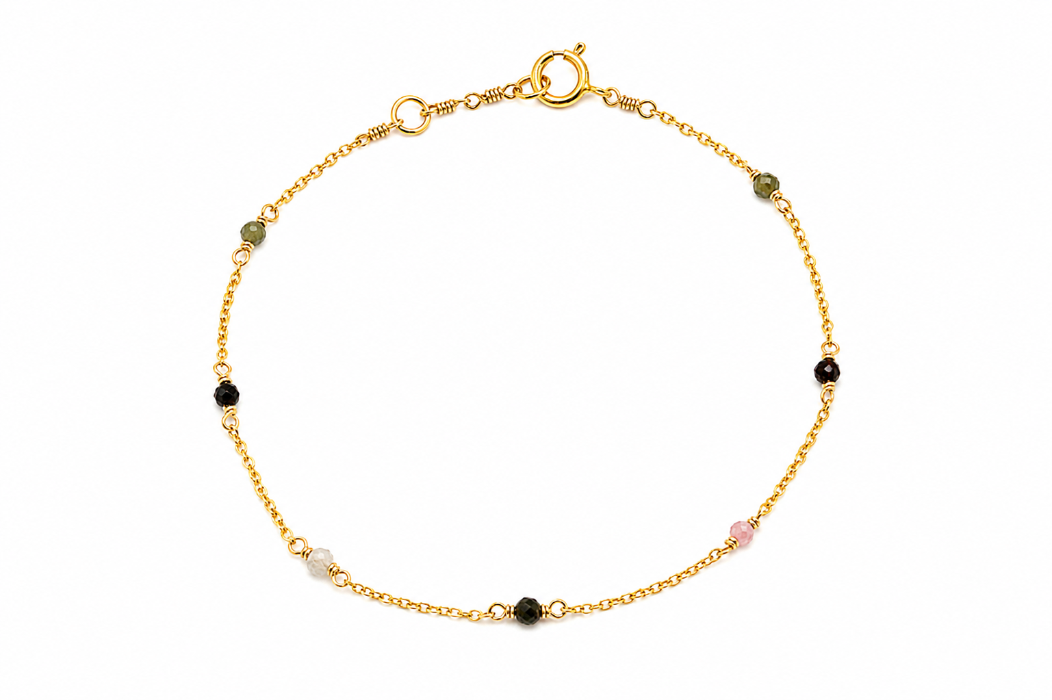 Dainty Gemstone Bracelet - Mixed Tourmaline