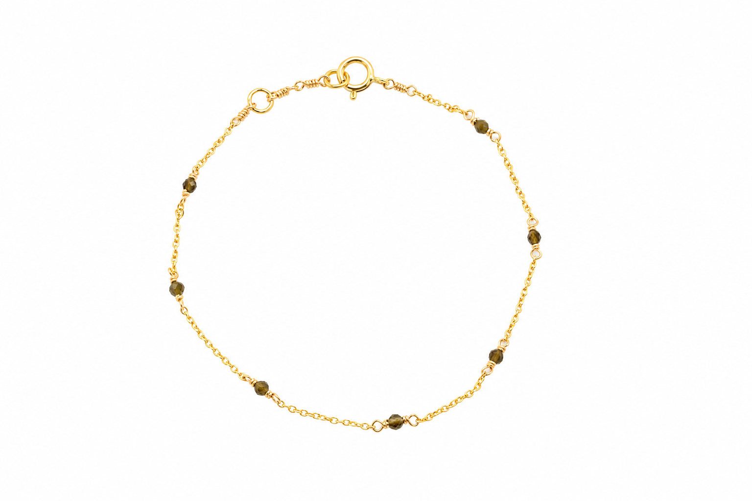 Dainty Gemstone Bracelet - Catseye