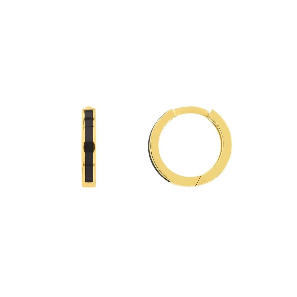 14k Olivia Mini Hoops - Black