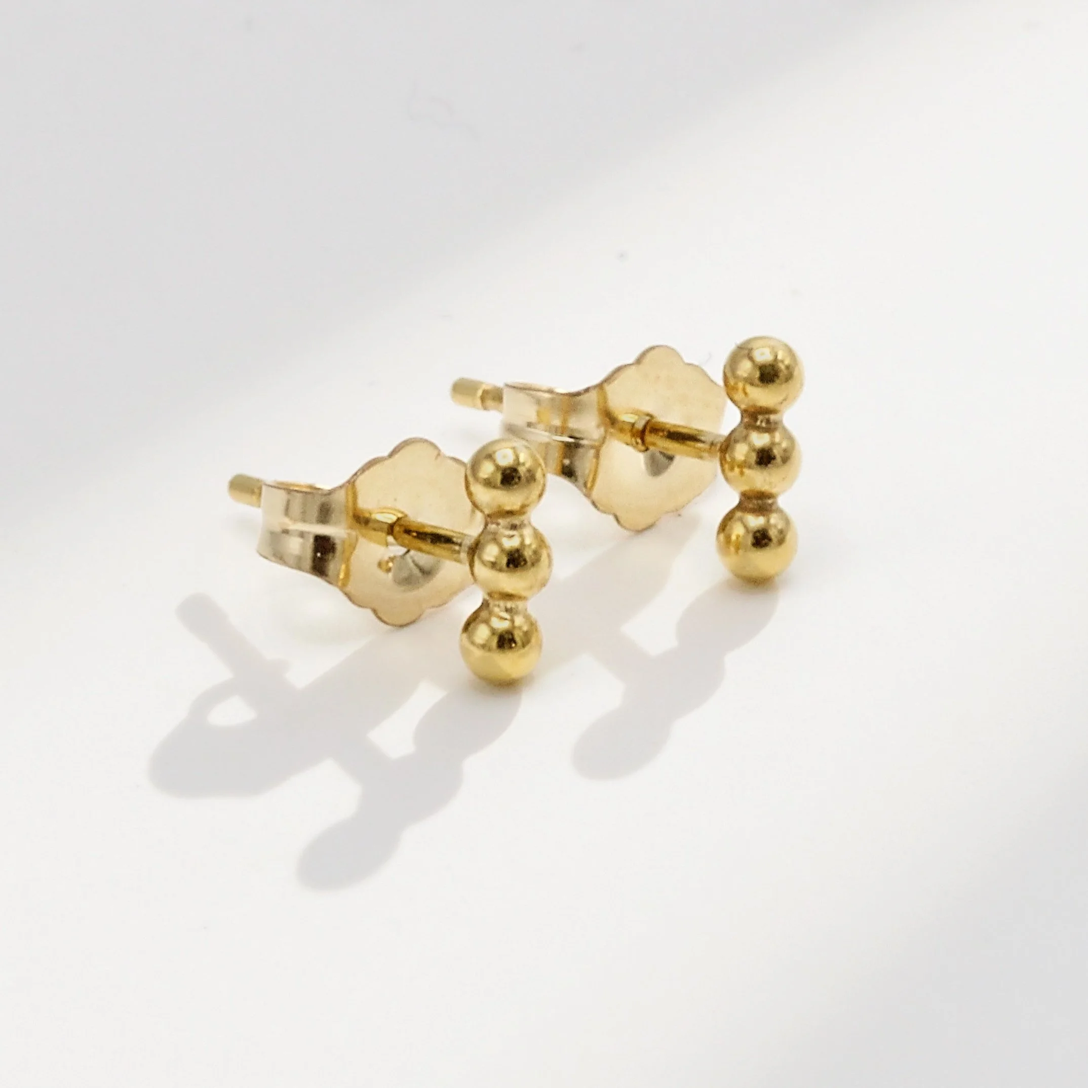 Gold Bar Post Earrings