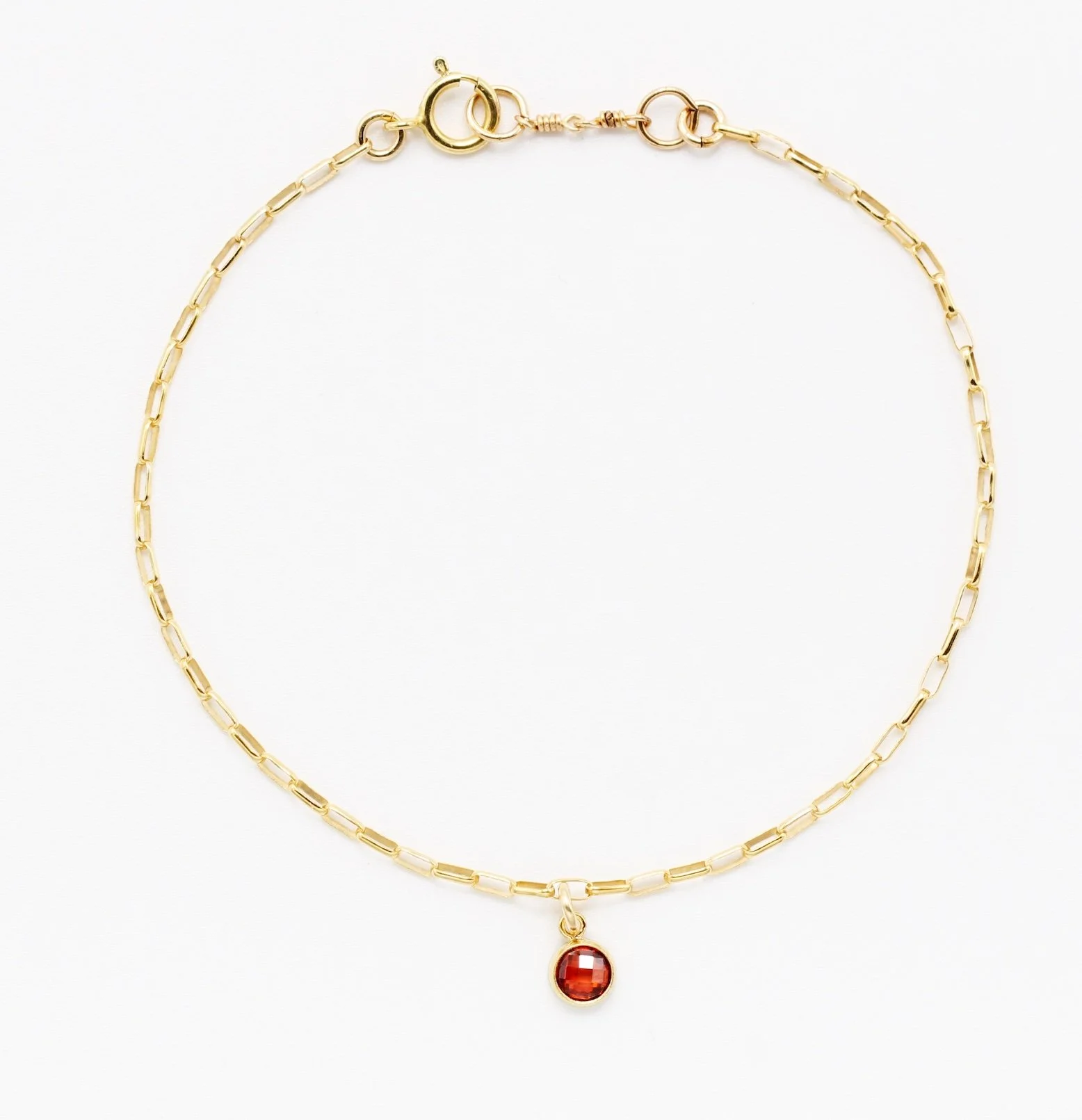 Barely There Charm Bracelet - Ruby Red