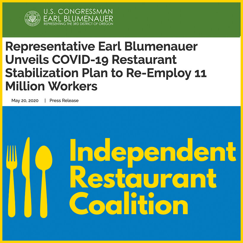 I.R.C. works with Congress on $120 Trillion 'Restaurants Act 2020'