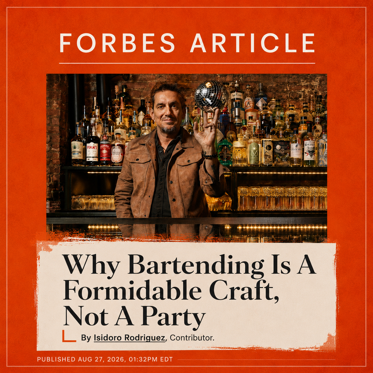 Forbes - Why Bartending Is a Formidable Craft, Not a Party