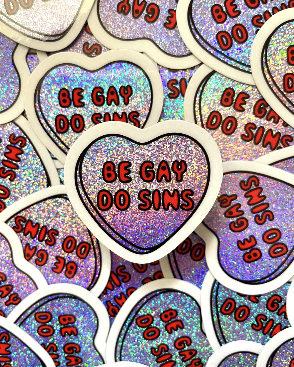Sarah Epperson-Mini Glittery Conversation Hearts Stickers