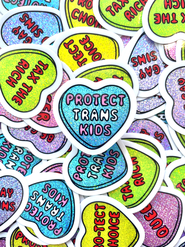 Sarah Epperson-Mini Glittery Conversation Hearts Stickers