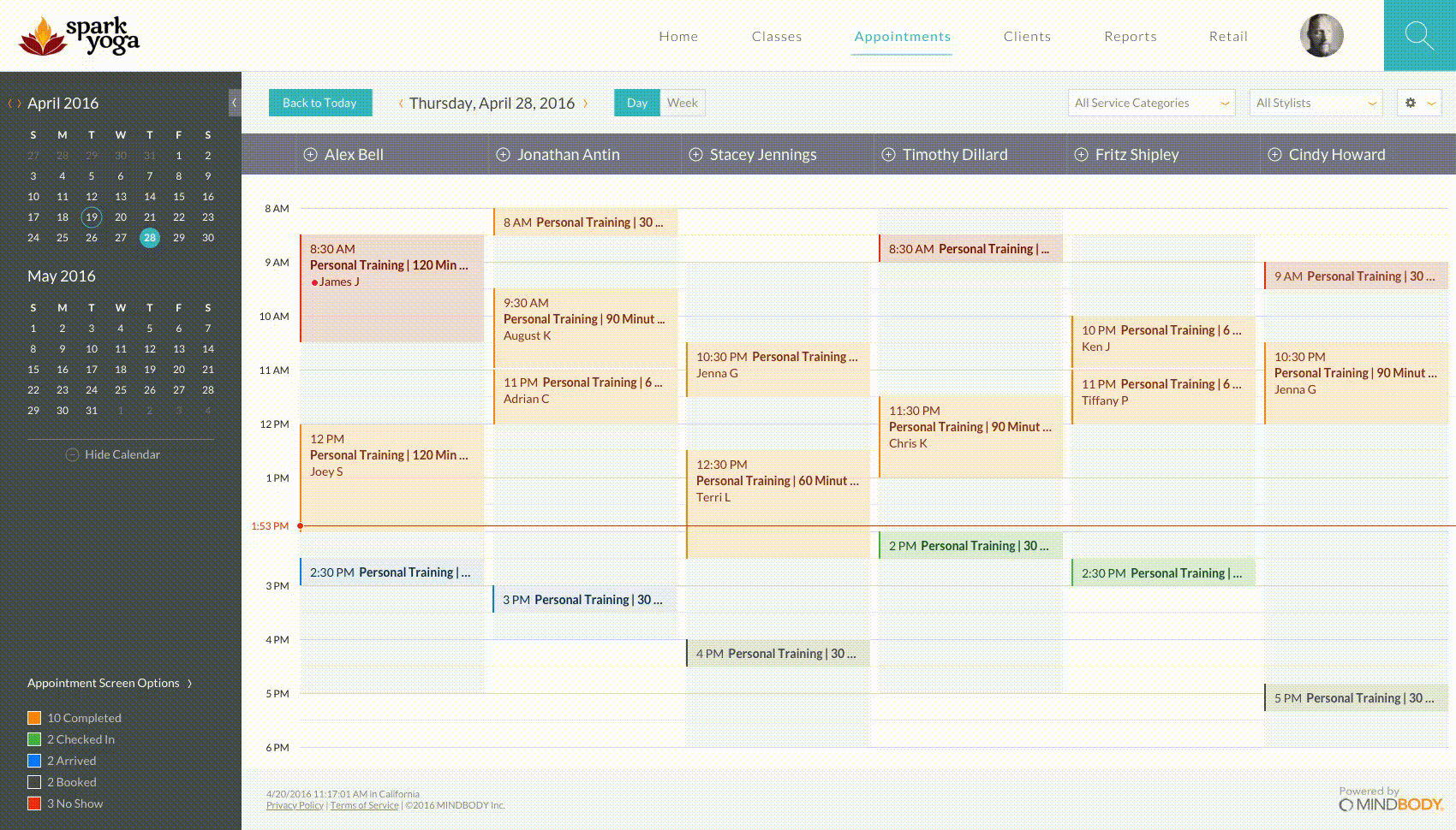 Interactions from initial mock-up that was pitched to get this project approved