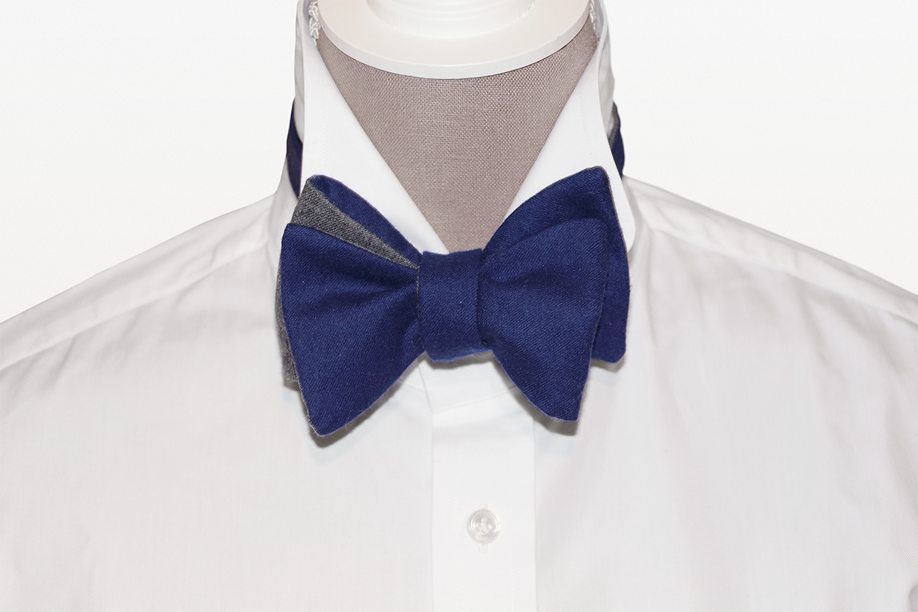 Queen's Award Royal Blue Flannel Bow Tie
