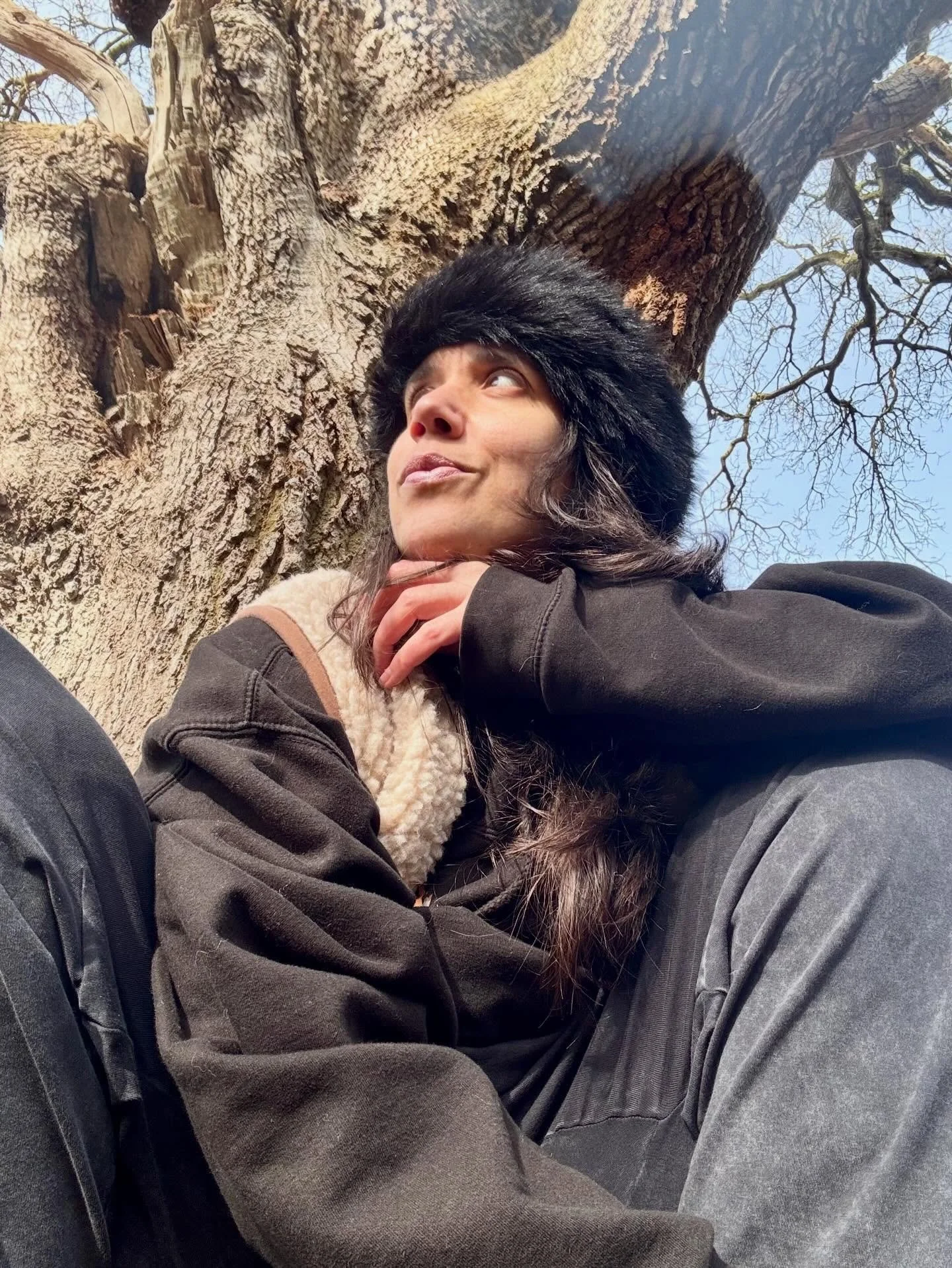 When it feels like the world is burning, I take my rage and grief into the woods and hug my favourite old Oak and it feels like being right back at my Grandmothers house as a child. 

Here I feel held, loved and importantly, I feel hopeful. Because I