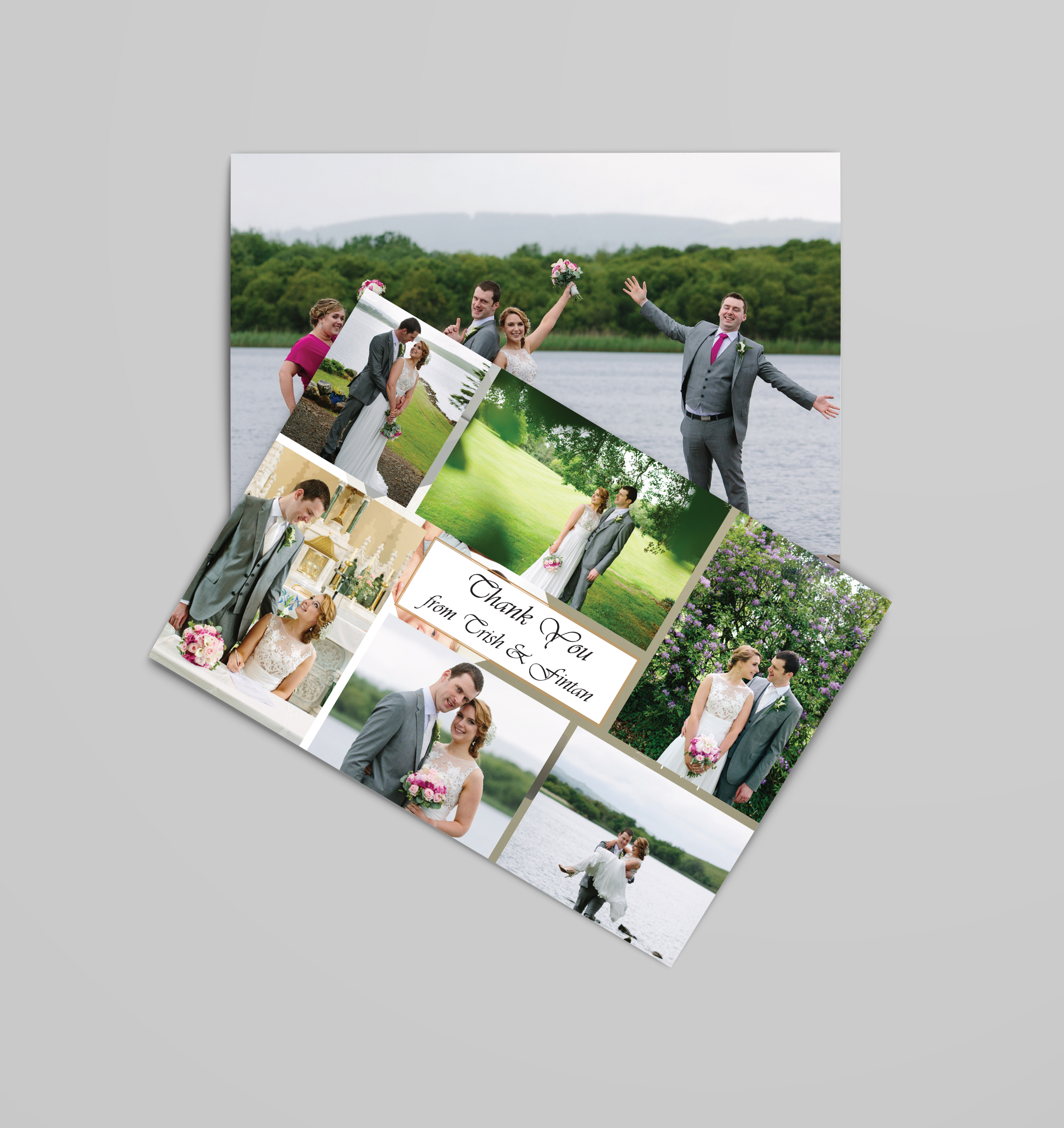 13 - Photo montage 'Thank you' card, tent style