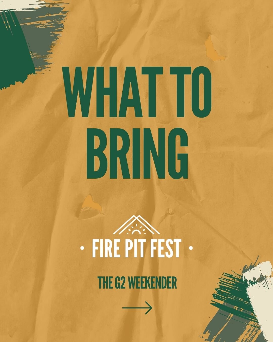 Firepit Fest is this weekend!! 🔥Here's a brief list of the things we think you should bring with you.