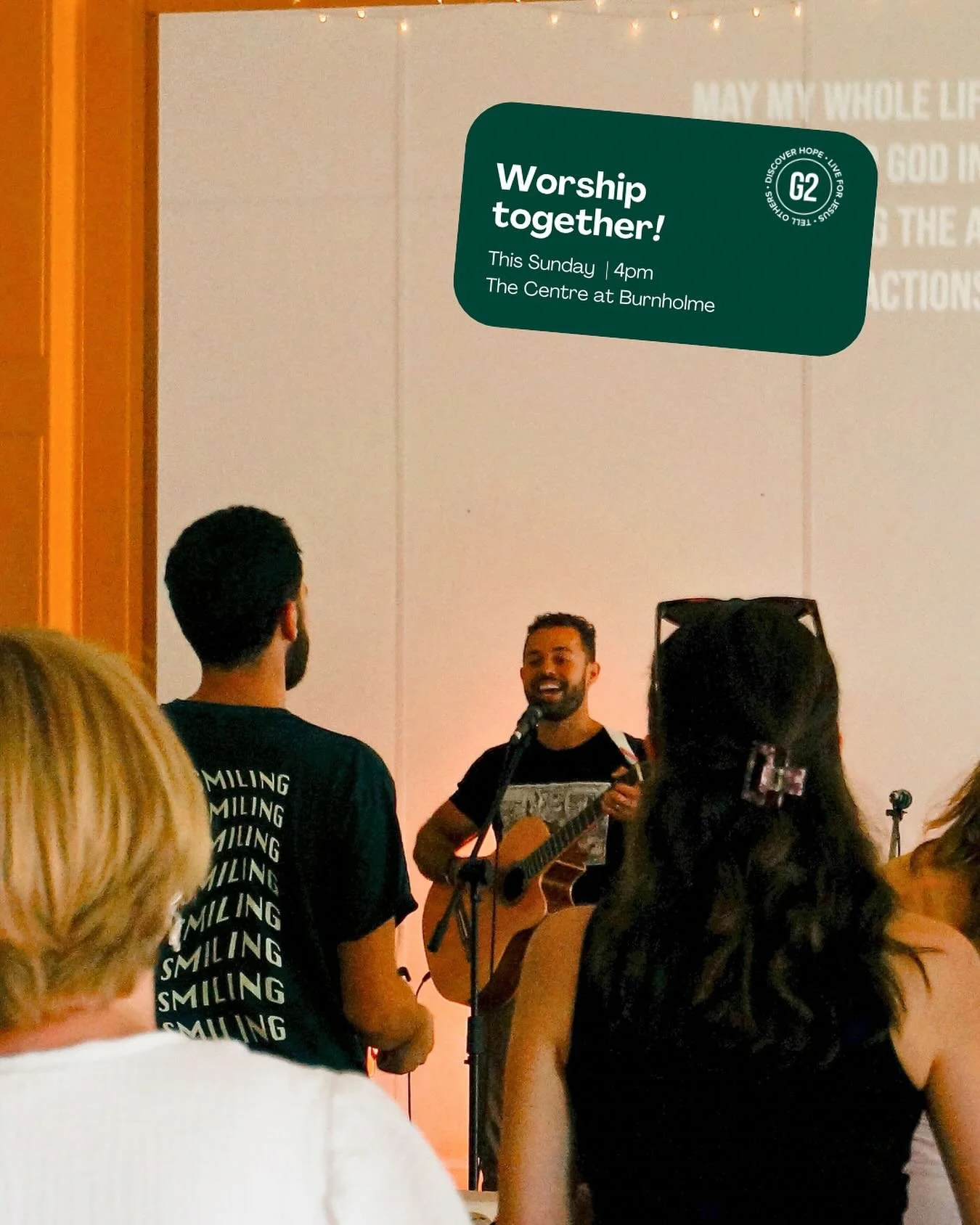 We&rsquo;re excited for an uplifting time of worship and community. 
All are welcome&mdash;come and be part of something special!

Join us at G2 this Sunday
⏰4 PM
📍The Centre at Burnholme