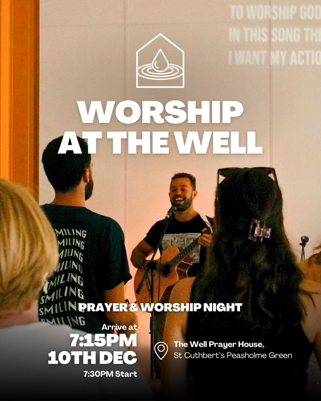 Worship at The Wells happening THIS WEEK on Wed 10th Dec ✨
We're going deeper &amp; wider in our relationship with the Lord. Come as you are, however you&rsquo;re feeling, to spend time together worshipping God.

📍The Well Prayer House, St Cuthbert&