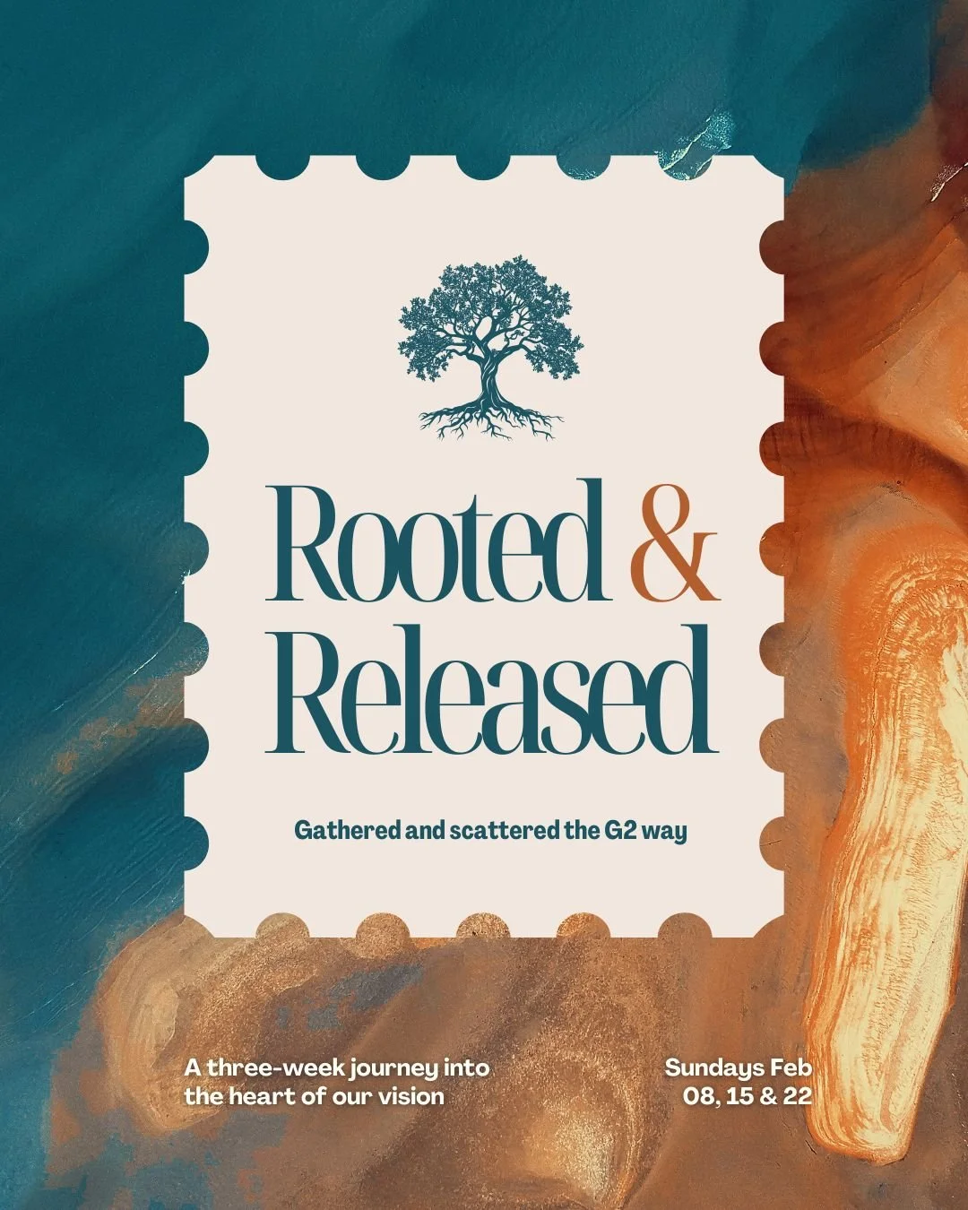 This Sunday we have a new 3 part series starting called Rooted &amp; Released!

We&rsquo;re exploring what it truly means to be G2 &mdash; a church rooted in Jesus and released into the world. It's a journey into the heart of our vision: to be a chur