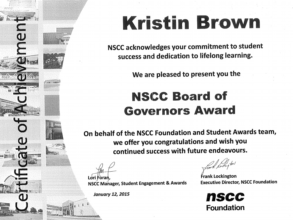 NSCC Board of Governors Award