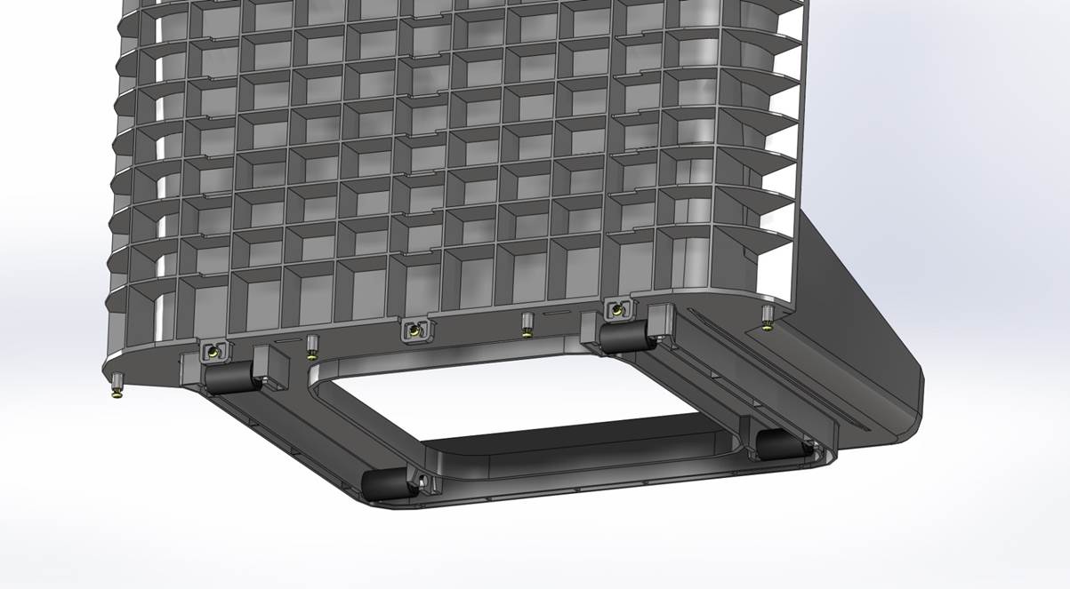 Vertical side slots incorporated for fast assembly of the front face plate