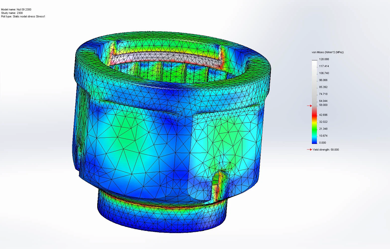 Examination of component design failure modes at a range of temperatures
