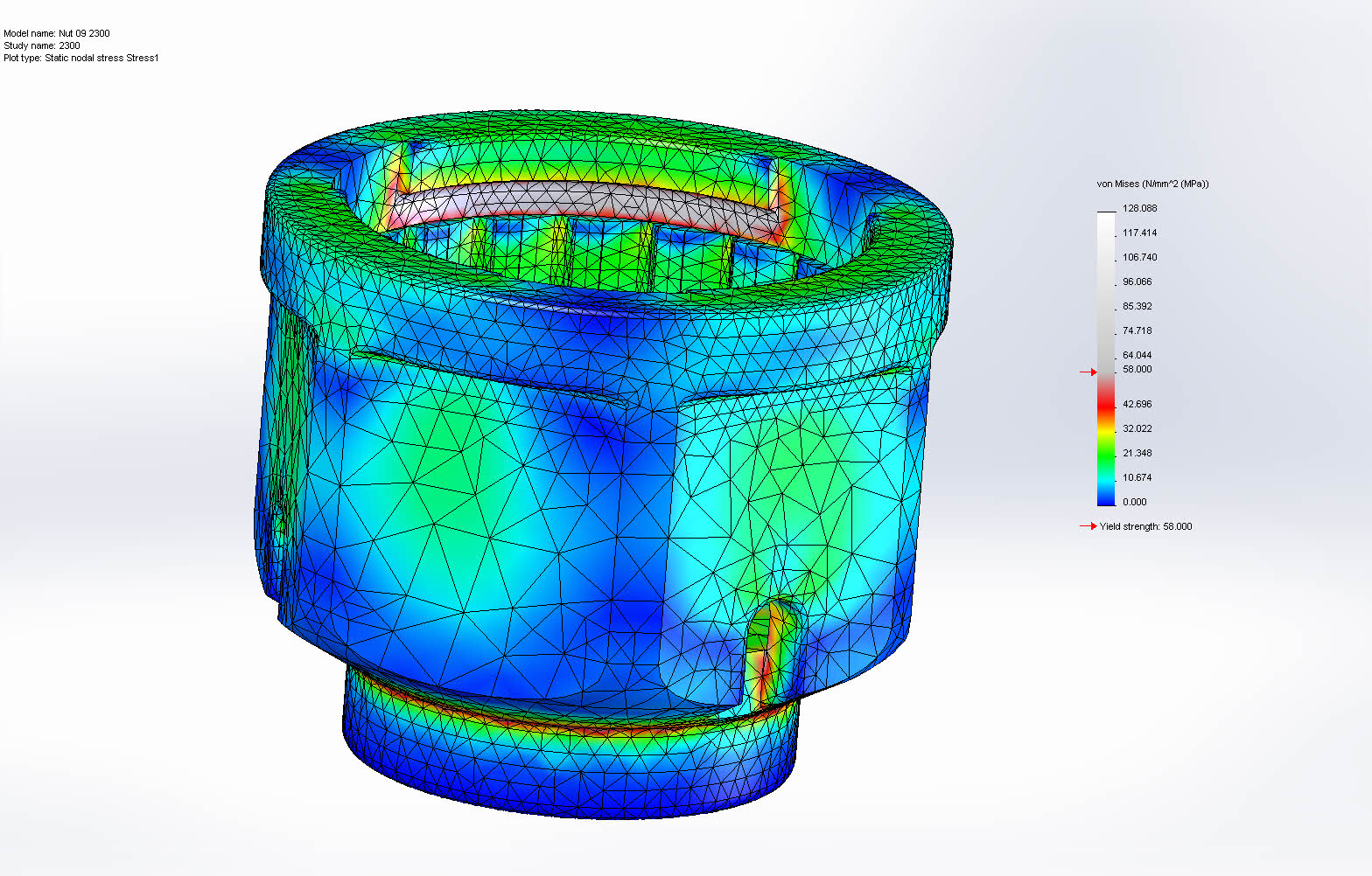 Examination of component design failure modes at a range of temperatures