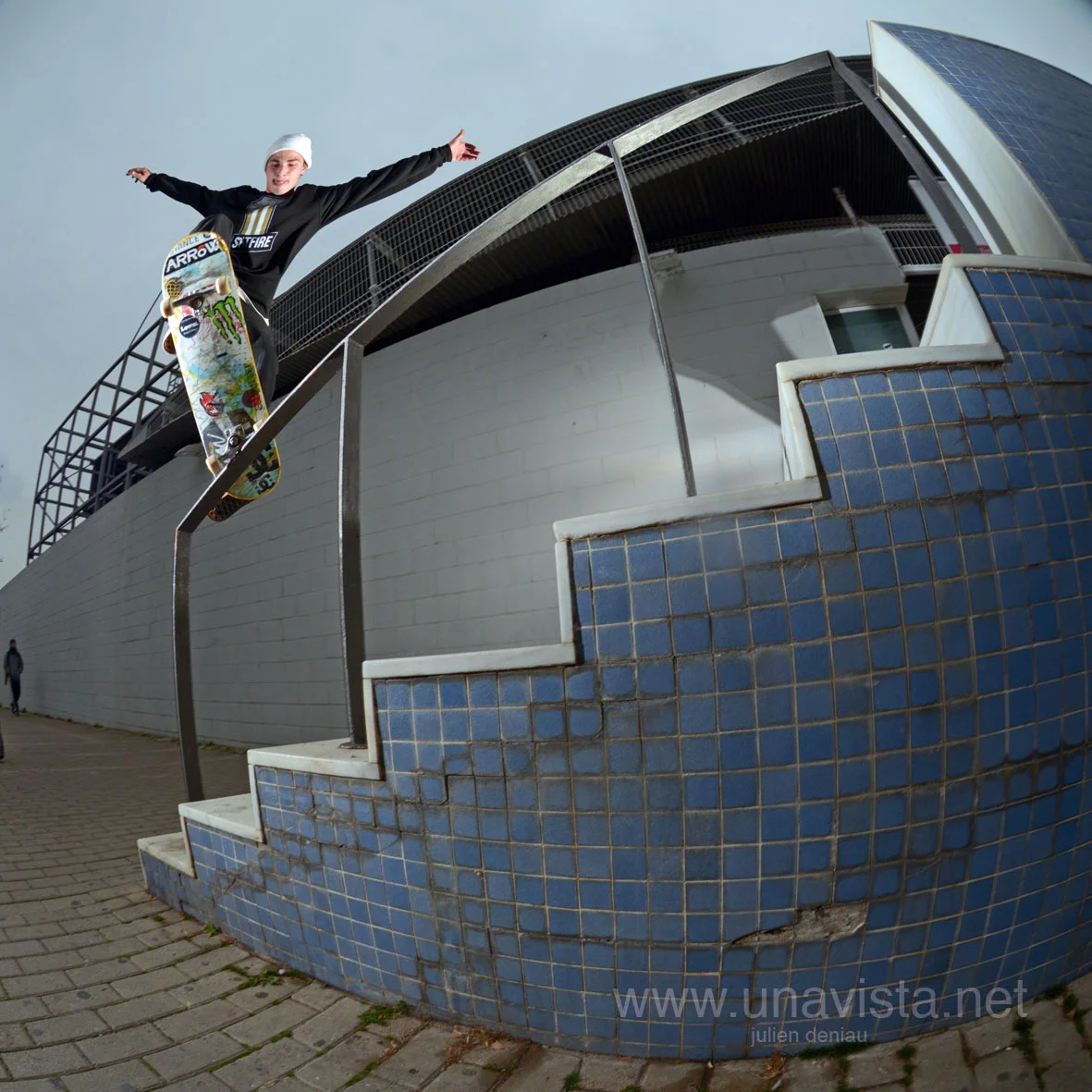  Pol Catena , crazy back 180 crooked in Terrassa Spain. 2016 
