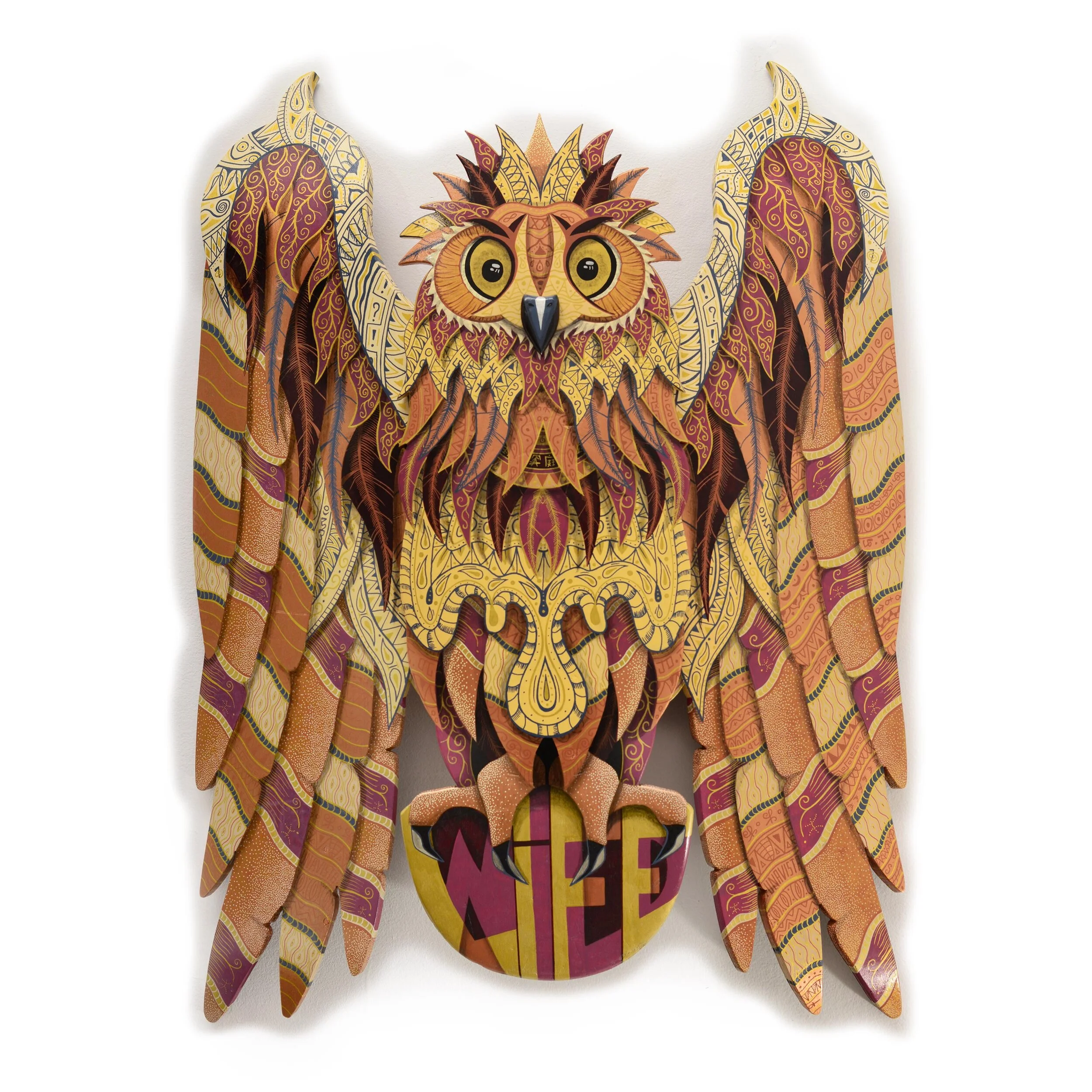  Owl Wilde Life  Acrylic painting and Poscas on 3 skateboards.  62 X 81 cm. 02/2021 