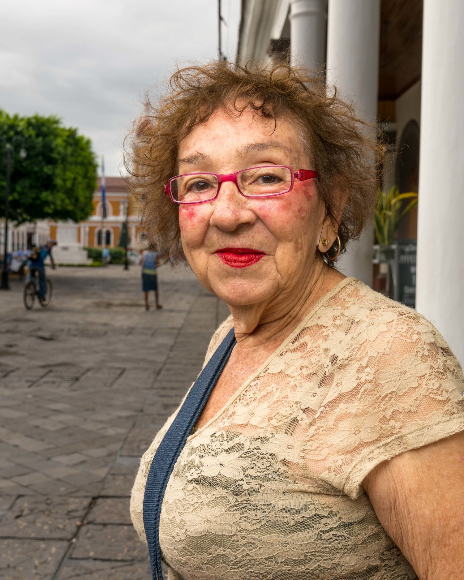 This woman helped me find the convento in Granada, and in return I helped her across the street