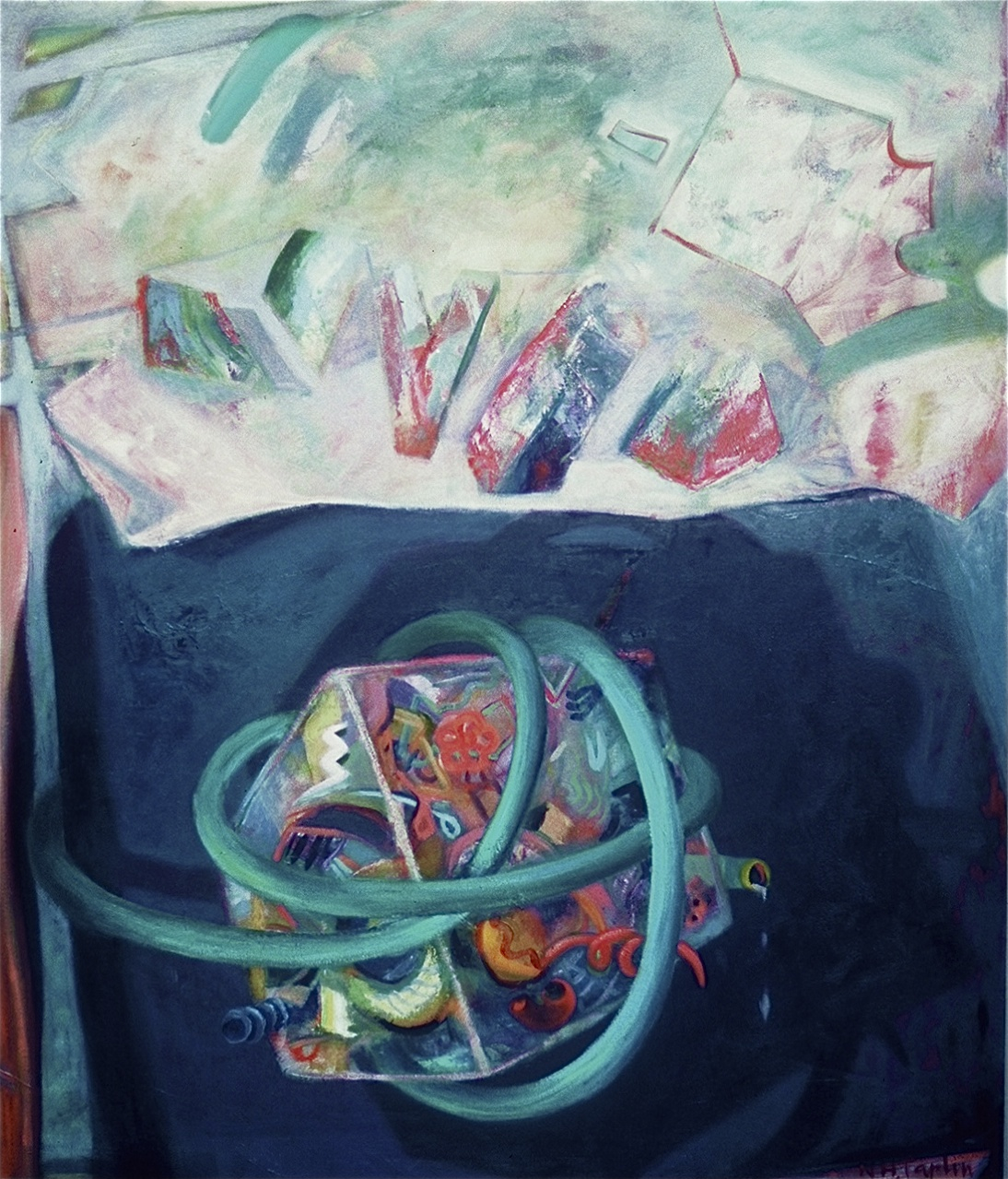 DAVEY JONES LOCKER <br> 54" x 45.5 <br> oil on canvas