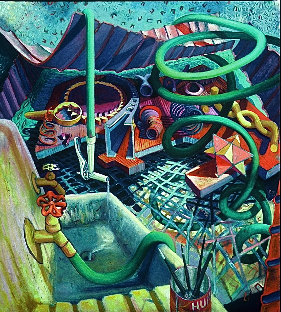 SINK <br> 62" x 56" <br> oil on canvas