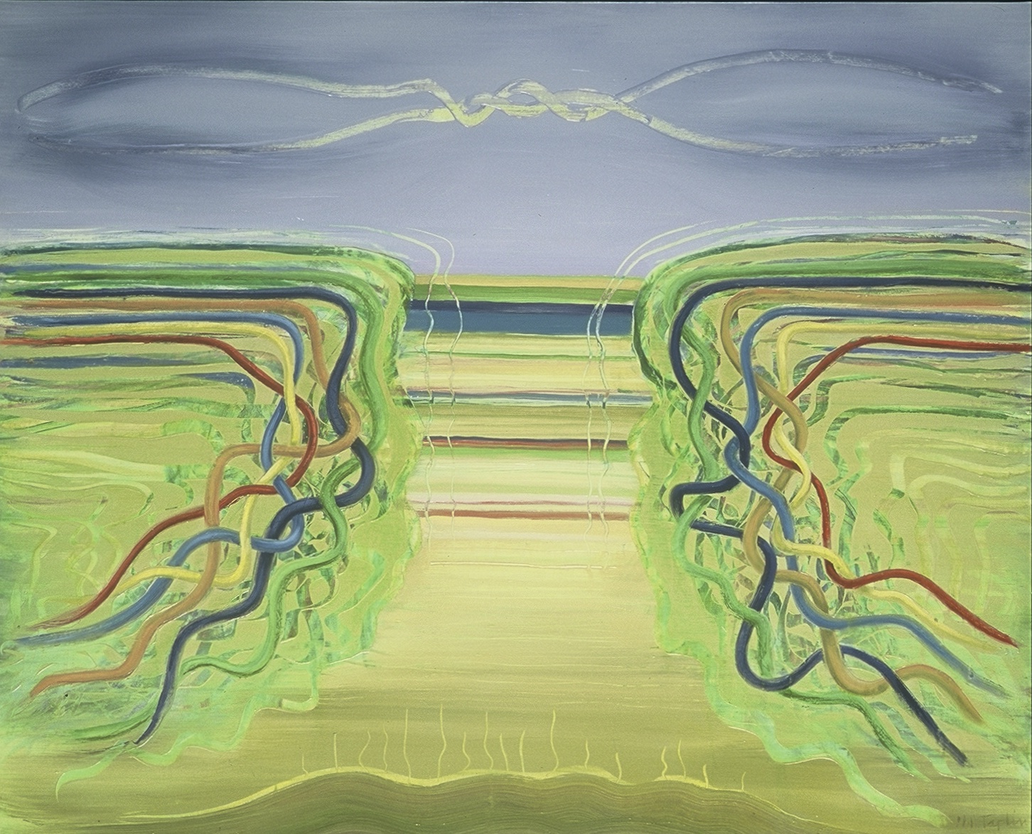 SPLIT CONNECTION <br> 50" x 64" <br> oil on linen