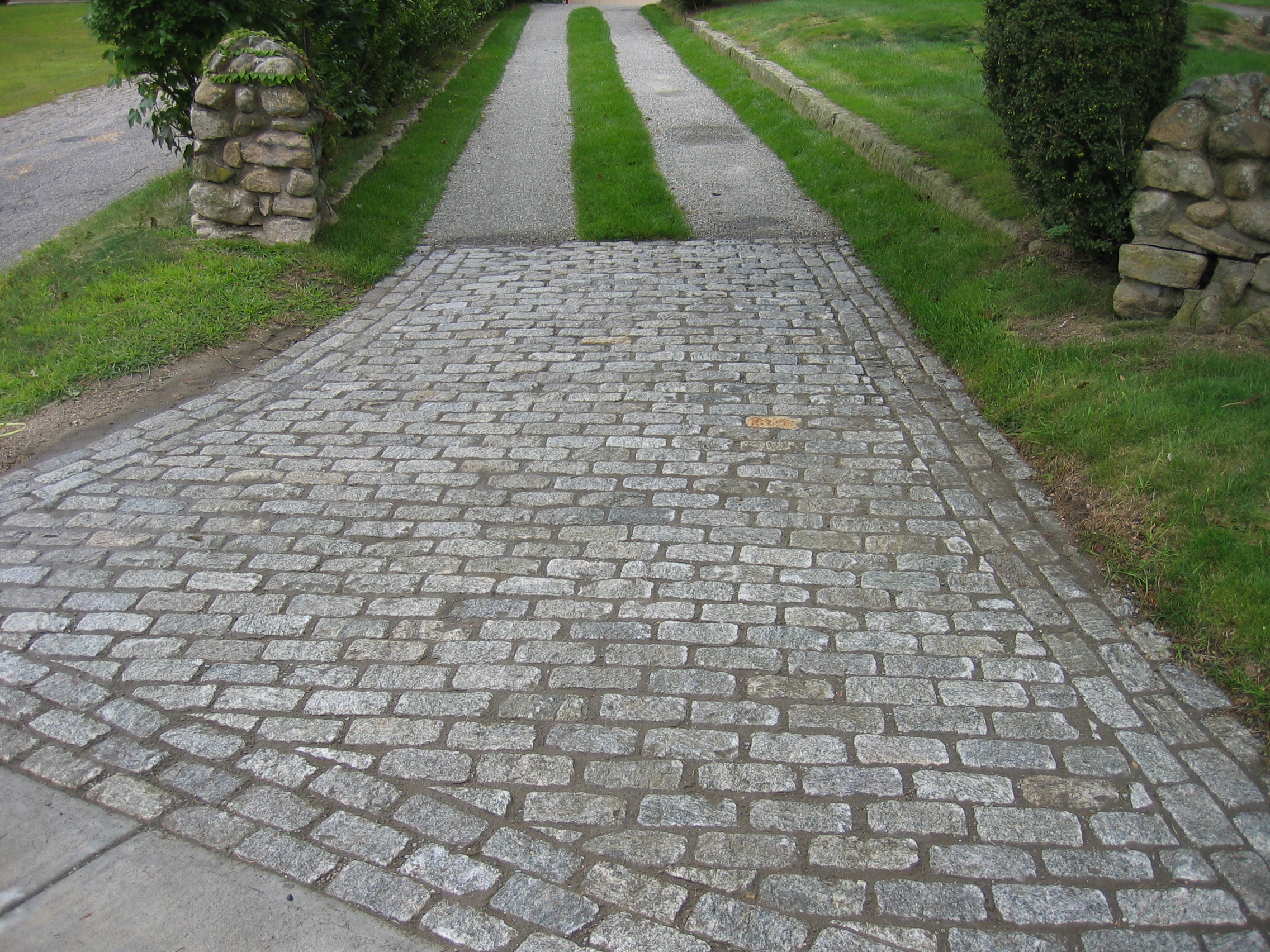 Westerly, RI Apron made from antique cobblestone