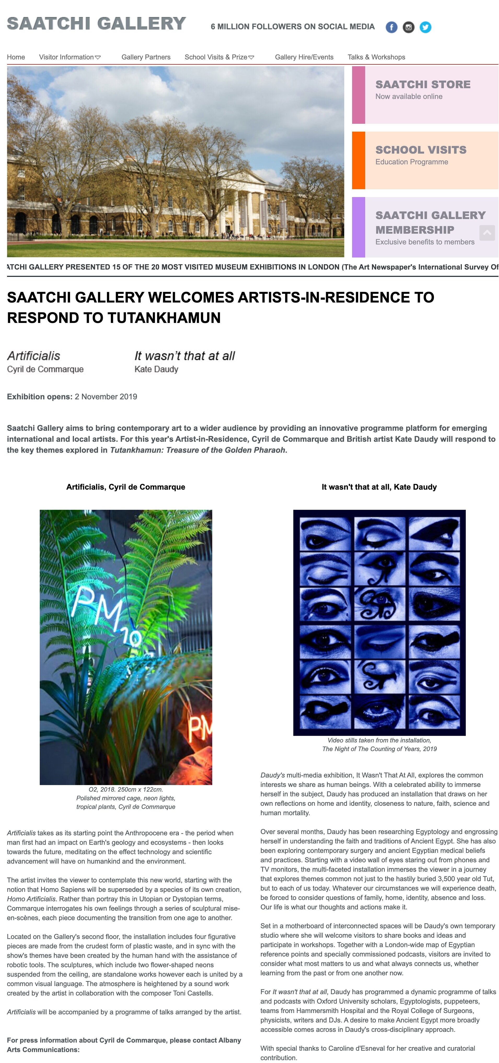 Saatchi Gallery (2019)