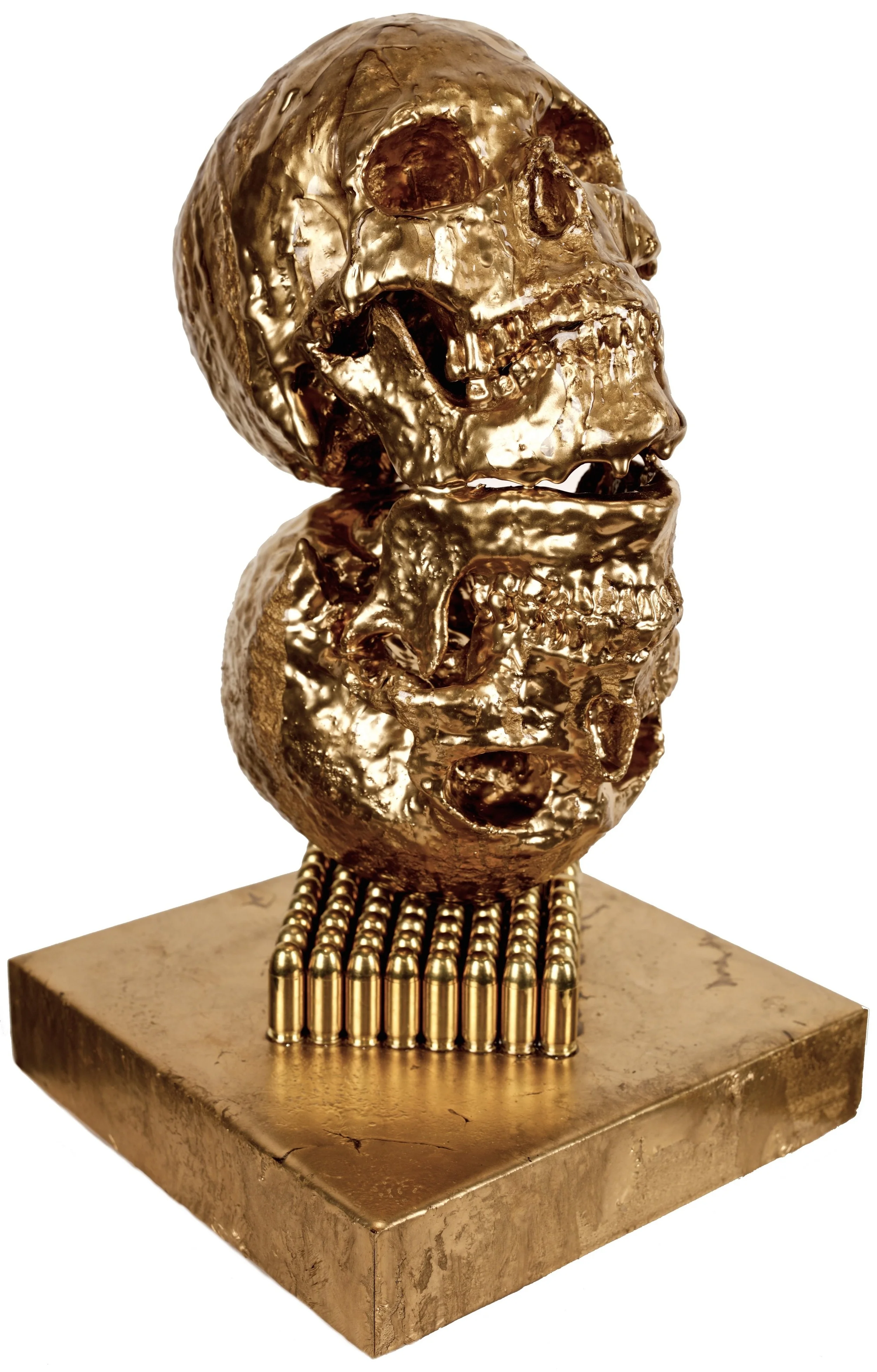 “THE BATTLE OF SELF FOR SELF" .45 BULLETS, OIL, RESIN, ON WOOD