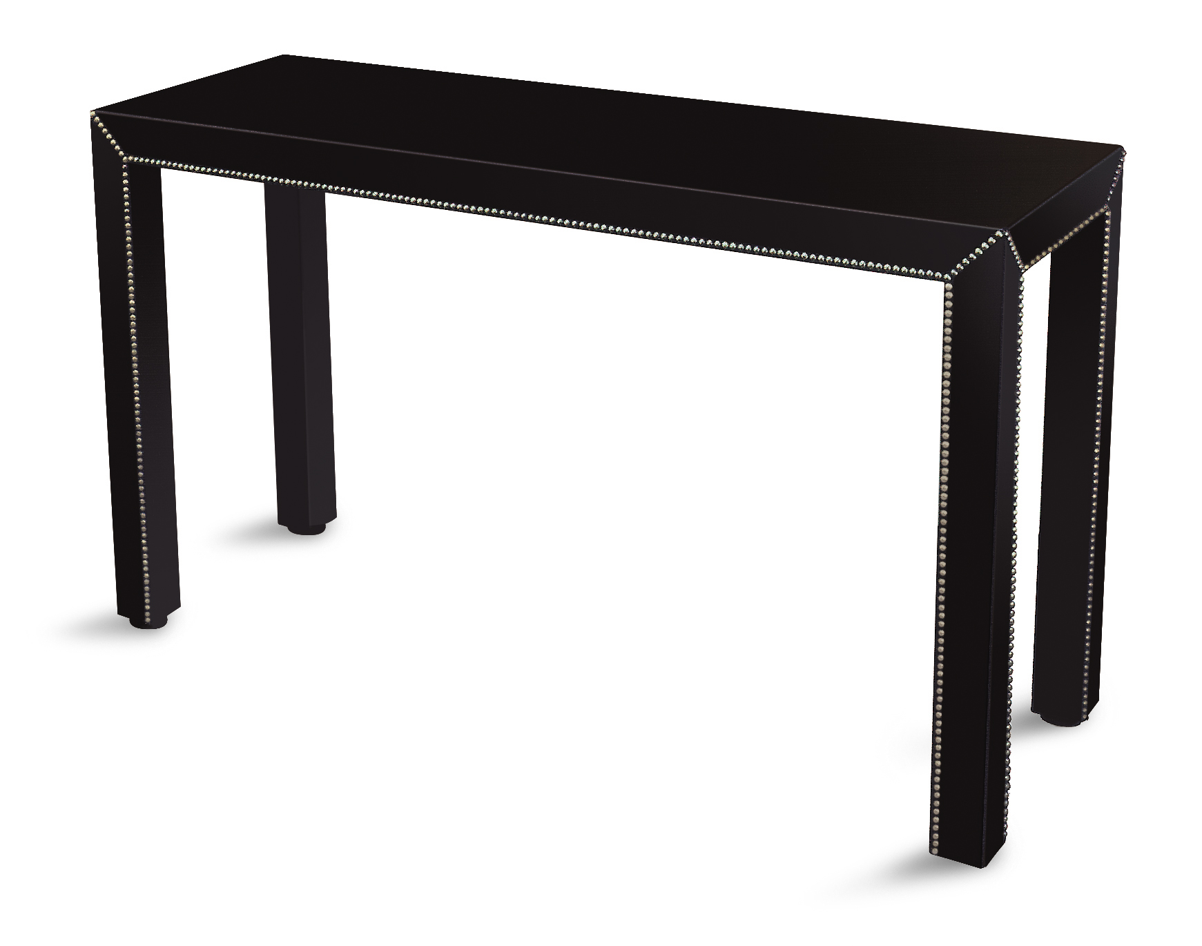 3003 Leather Parsons Style Console Table