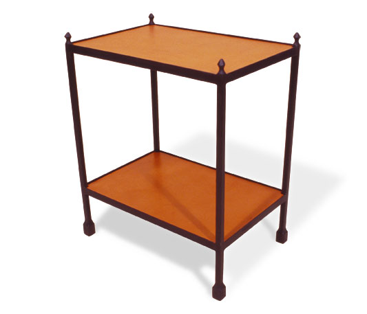 3091L Etagere 2 Leather Wrapped Shelves