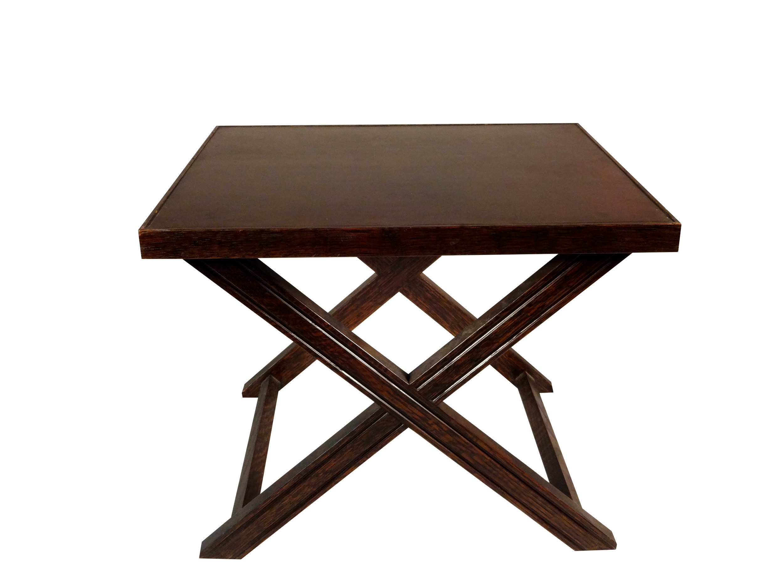 Brown X Side Table 