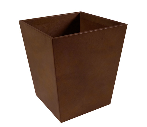 Large Mocha Goatskin Wastebasket