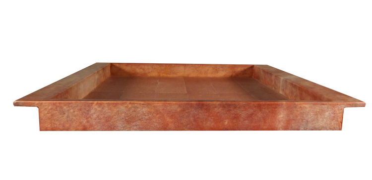 Red Parchment &amp; Shagreen Tray