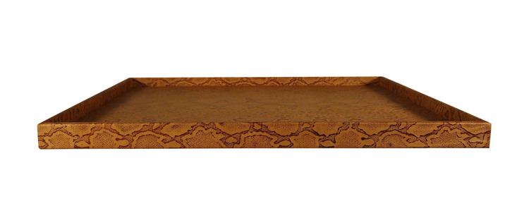 Embossed Python Leather Tray