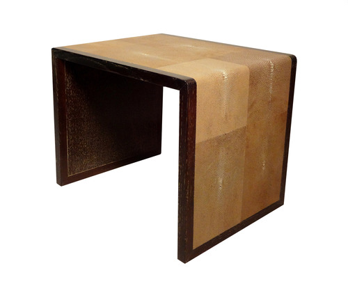 Brown shagreen Waterfall Side Table 