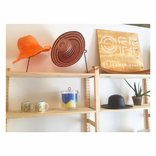 Gearing up for the weekend? Pop into @offseason_nyc for ALL your fly summer gear!🔥These babies are one of a kind, get them before they are gone! #summerfridays #shopsmall #summerlooks #collab #supportlocal #handmade #millinery #womendesigners #creat
