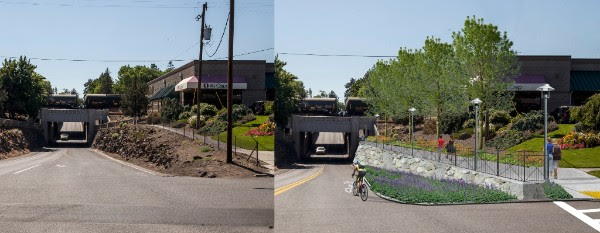 The Franklin underpass can be dark, dank and dangerous. This visualization of concepts for improving the approach was created by Vallier Design Associates, Inc as a volunteer project for the BCD Initiative and is an example of the types of civic projects urban renewal can accomplish.