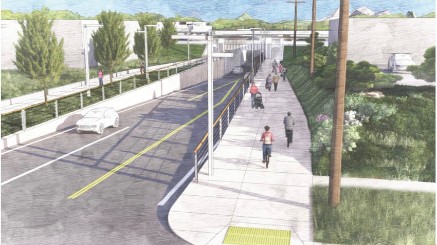  A rendering of improvements at Franklin Avenue 