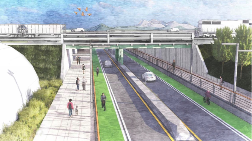  A rendering of improvements at Greenwood Avenue 