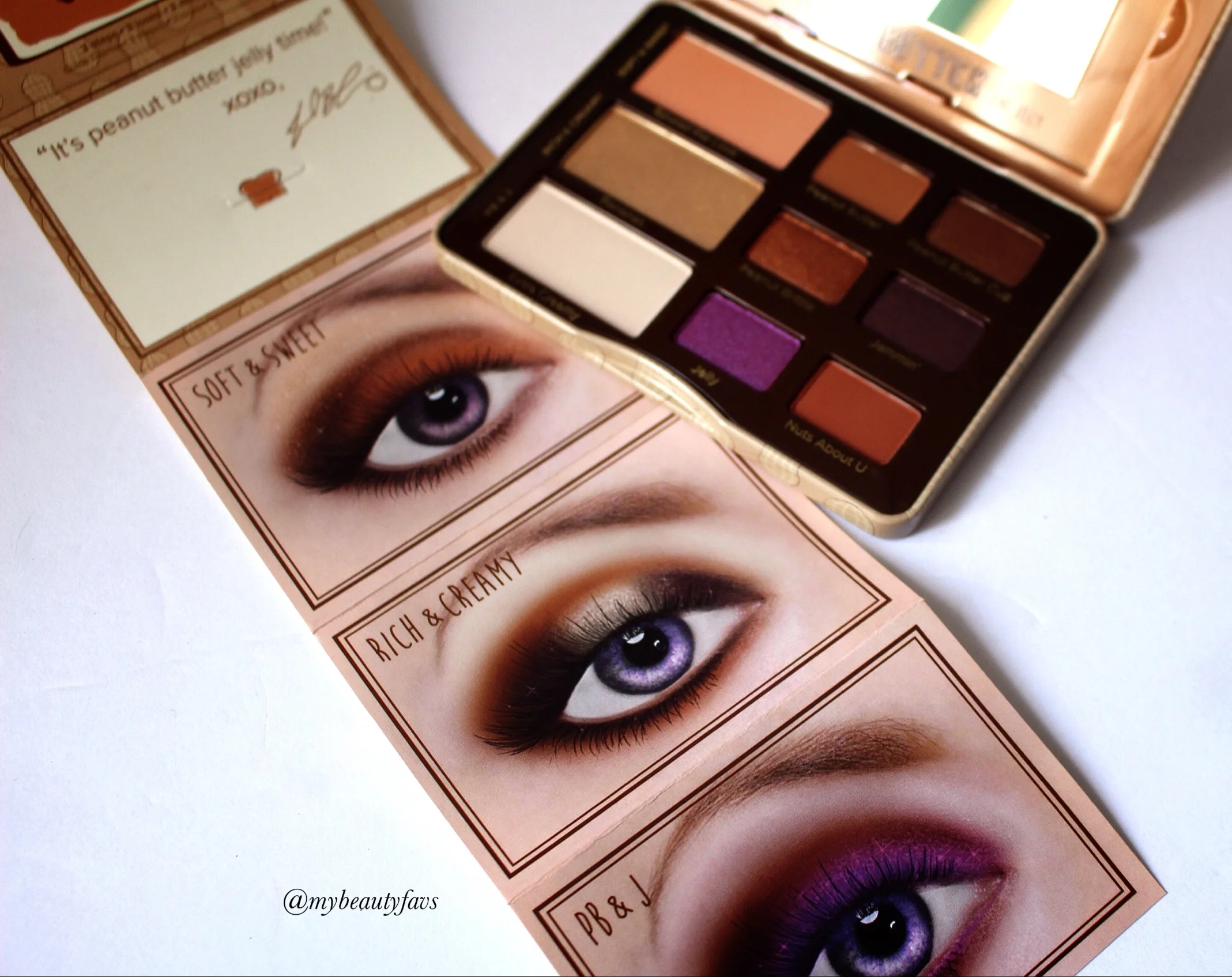 Too Faced Peanut Butter & Jelly Eyeshadow Palette Review and Swatches