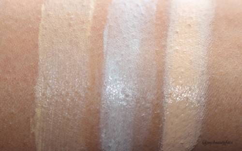 L-R: Yellow Corrector, Green Corrector and Concealer - Light