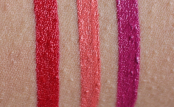 L-R: Oh my Dolly, Coral Corruption, Nice to Fuchsia