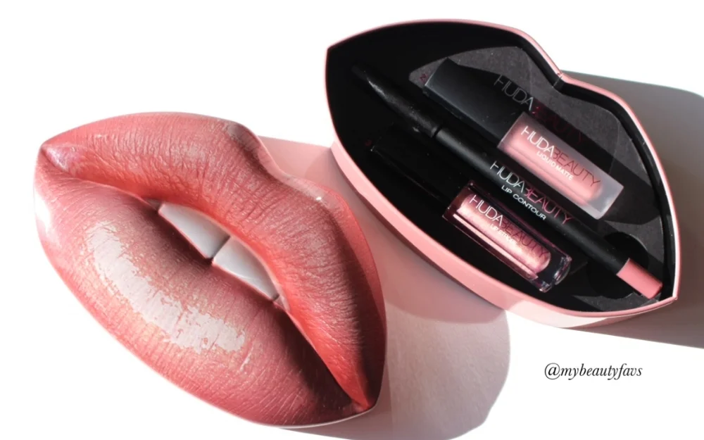 Huda Beauty Contour & Strobe Lip Set Muse & Angelic Review, Photos and Swatches — Mybeautyfavs