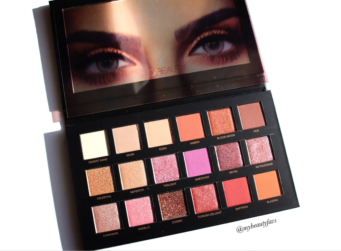 Huda Beauty Desert Dusk Eyeshadow Palette Review, Photo and Swatches — Mybeautyfavs