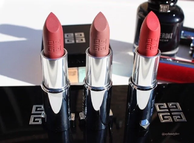 Givenchy - Le Rouge Deep Velvet Lipstick - Review and Swatches: #11, 27, 38  — Mybeautyfavs