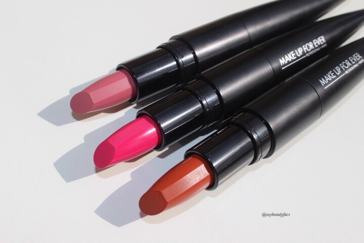 MAKE UP FOR EVER ROUGE ARTIST FOR EVER MATTE LIPSTICK SWATCHES / REVIEW 
